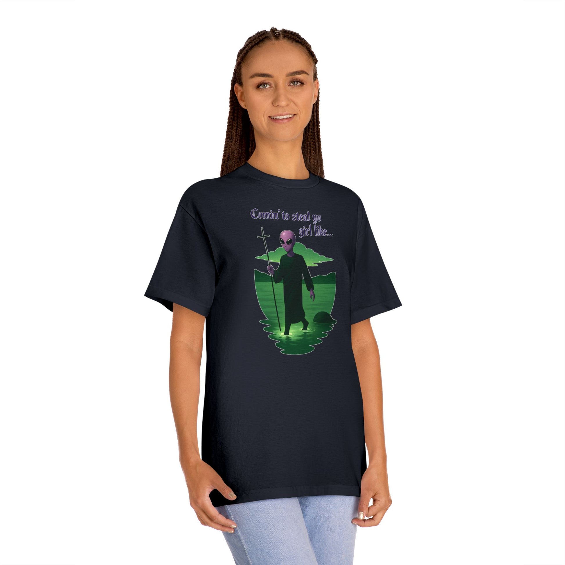 Steal Yo Girl Tee | Alien Savior Graphic Shirt | Irreverent Streetwear