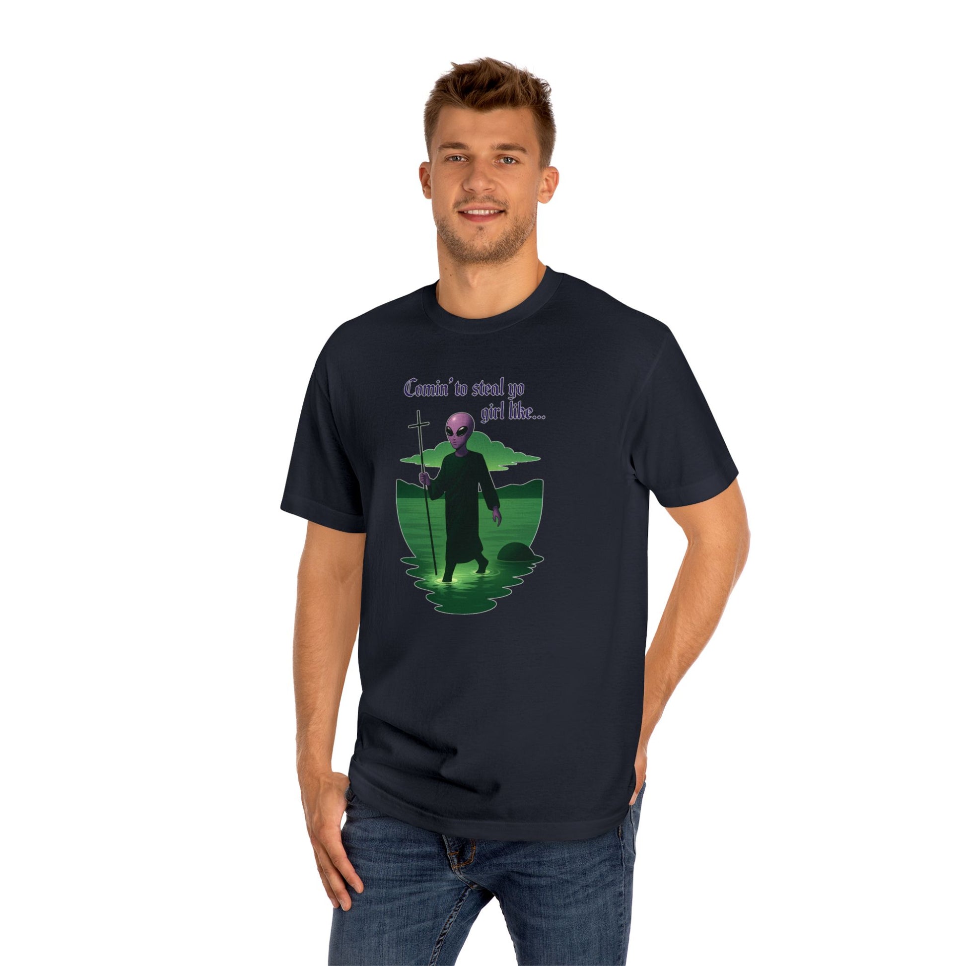 Steal Yo Girl Tee | Alien Savior Graphic Shirt | Irreverent Streetwear